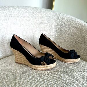 Tory Burch Canvas Bow Espadrilles